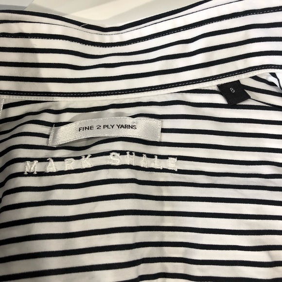 Mark Shale Black/White Striped Long Sleeve Blouse - Picture 8 of 8